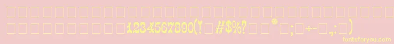 ItalianoDecor Font – Yellow Fonts on Pink Background