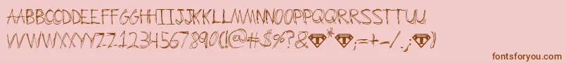ScrumBucket Font – Brown Fonts on Pink Background