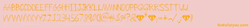 ScrumBucket Font – Orange Fonts on Pink Background
