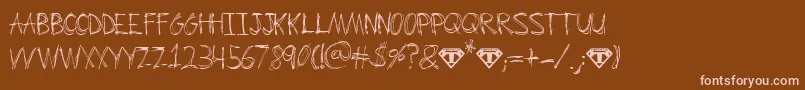 ScrumBucket Font – Pink Fonts on Brown Background
