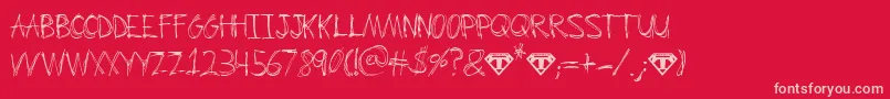 ScrumBucket Font – Pink Fonts on Red Background