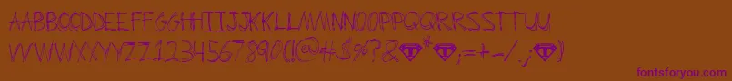 ScrumBucket Font – Purple Fonts on Brown Background