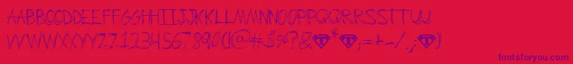 ScrumBucket Font – Purple Fonts on Red Background