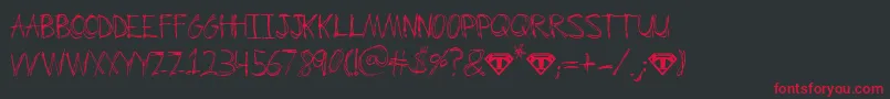 ScrumBucket Font – Red Fonts on Black Background