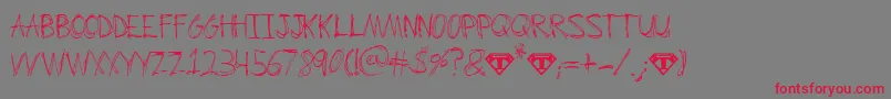 ScrumBucket Font – Red Fonts on Gray Background