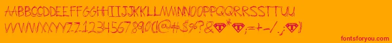 ScrumBucket Font – Red Fonts on Orange Background