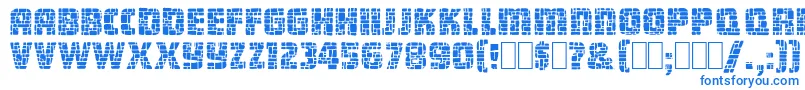 DungeonBlocksFilled Font – Blue Fonts on White Background