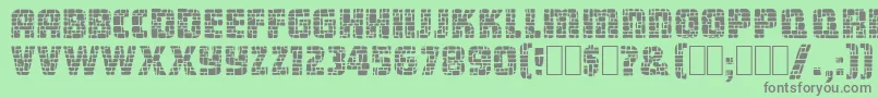 DungeonBlocksFilled Font – Gray Fonts on Green Background