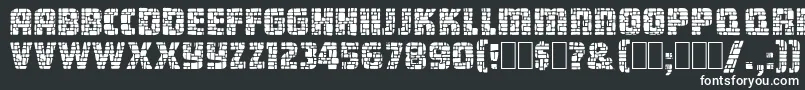 DungeonBlocksFilled Font – White Fonts on Black Background