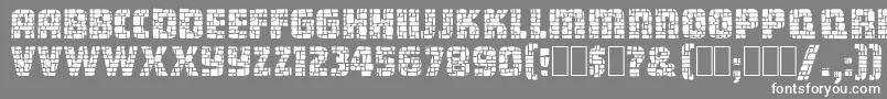 DungeonBlocksFilled Font – White Fonts on Gray Background