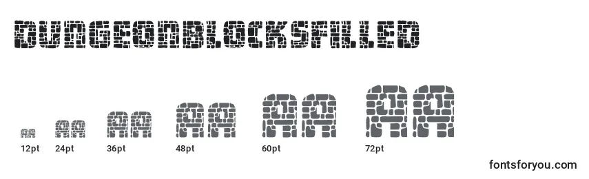 DungeonBlocksFilled Font Sizes