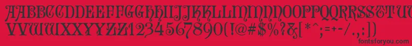 SophieMf Font – Black Fonts on Red Background