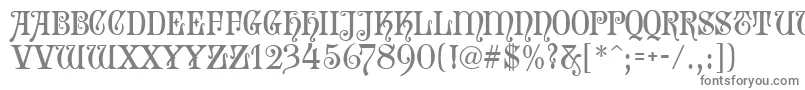 フォントSophieMf – 白い背景に灰色の文字