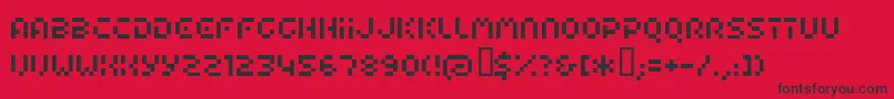 AirportCyr Font – Black Fonts on Red Background