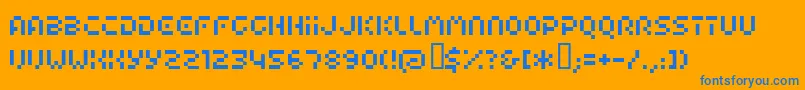 AirportCyr Font – Blue Fonts on Orange Background