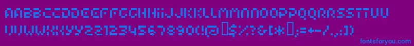 AirportCyr Font – Blue Fonts on Purple Background