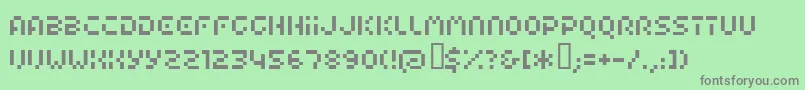 フォントAirportCyr – 緑の背景に灰色の文字