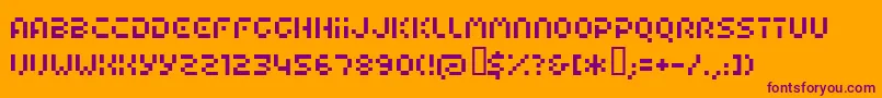AirportCyr Font – Purple Fonts on Orange Background