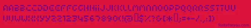 AirportCyr Font – Purple Fonts on Red Background