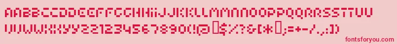 フォントAirportCyr – ピンクの背景に赤い文字