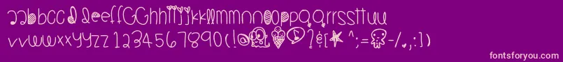 Jambajuicy Font – Pink Fonts on Purple Background