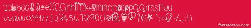 Jambajuicy Font – Pink Fonts on Red Background
