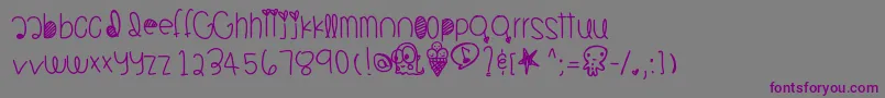 Jambajuicy Font – Purple Fonts on Gray Background