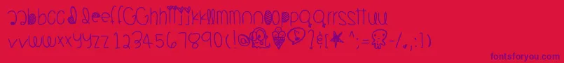 Jambajuicy Font – Purple Fonts on Red Background