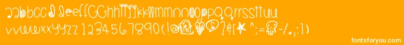 Jambajuicy Font – White Fonts on Orange Background