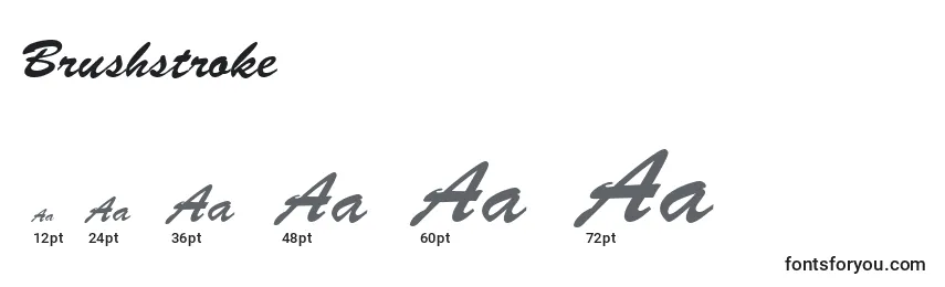 Brushstroke Font Sizes