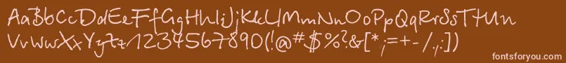 BetinascriptcttRegular Font – Pink Fonts on Brown Background