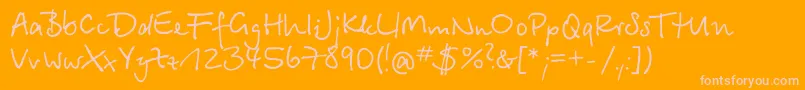 BetinascriptcttRegular Font – Pink Fonts on Orange Background