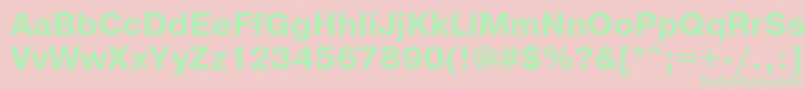 PragmaticaBoldReg Font – Green Fonts on Pink Background