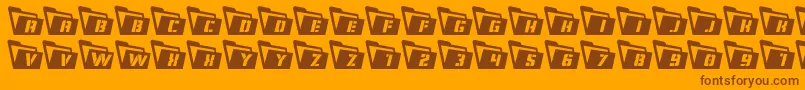 Eyesonly3D Font – Brown Fonts on Orange Background
