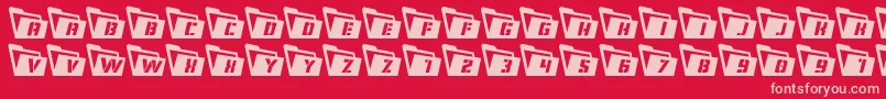 Eyesonly3D Font – Pink Fonts on Red Background