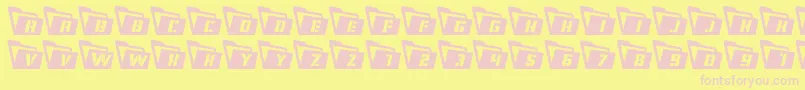 Eyesonly3D Font – Pink Fonts on Yellow Background