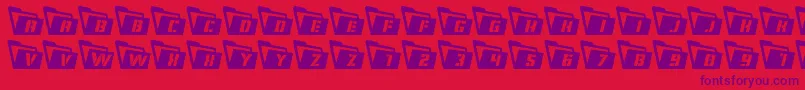 Fonte Eyesonly3D – fontes roxas em um fundo vermelho