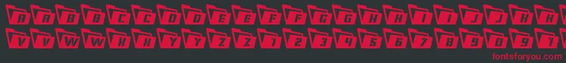 フォントEyesonly3D – 黒い背景に赤い文字