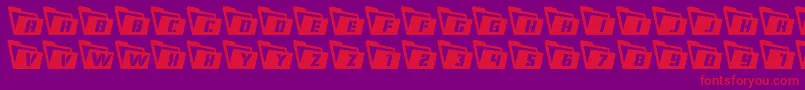 Eyesonly3D-Schriftart – Rote Schriften auf violettem Hintergrund