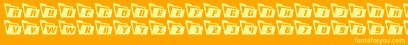 Eyesonly3D Font – Yellow Fonts on Orange Background
