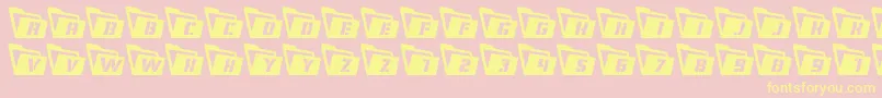Eyesonly3D Font – Yellow Fonts on Pink Background