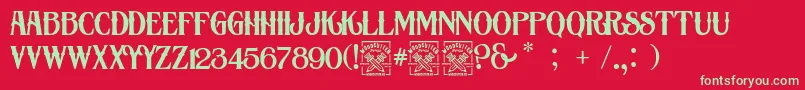 Victorious Font – Green Fonts on Red Background