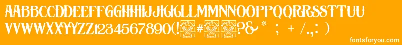 Victorious Font – White Fonts on Orange Background