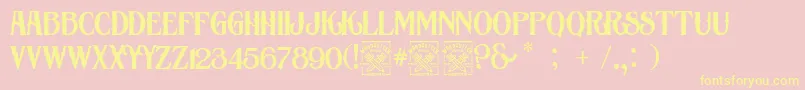 Victorious Font – Yellow Fonts on Pink Background