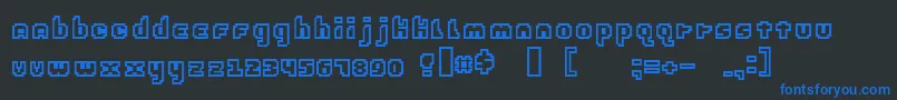 fuente EBrain2 – Fuentes Azules Sobre Fondo Negro