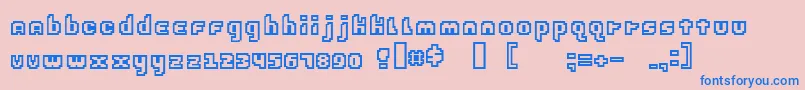 EBrain2 Font – Blue Fonts on Pink Background