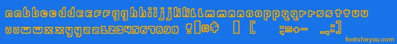 fuente EBrain2 – Fuentes Naranjas Sobre Fondo Azul