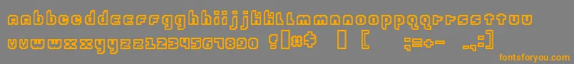 EBrain2 Font – Orange Fonts on Gray Background