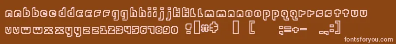 EBrain2 Font – Pink Fonts on Brown Background
