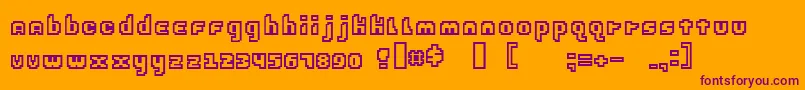Шрифт EBrain2 – фиолетовые шрифты на оранжевом фоне